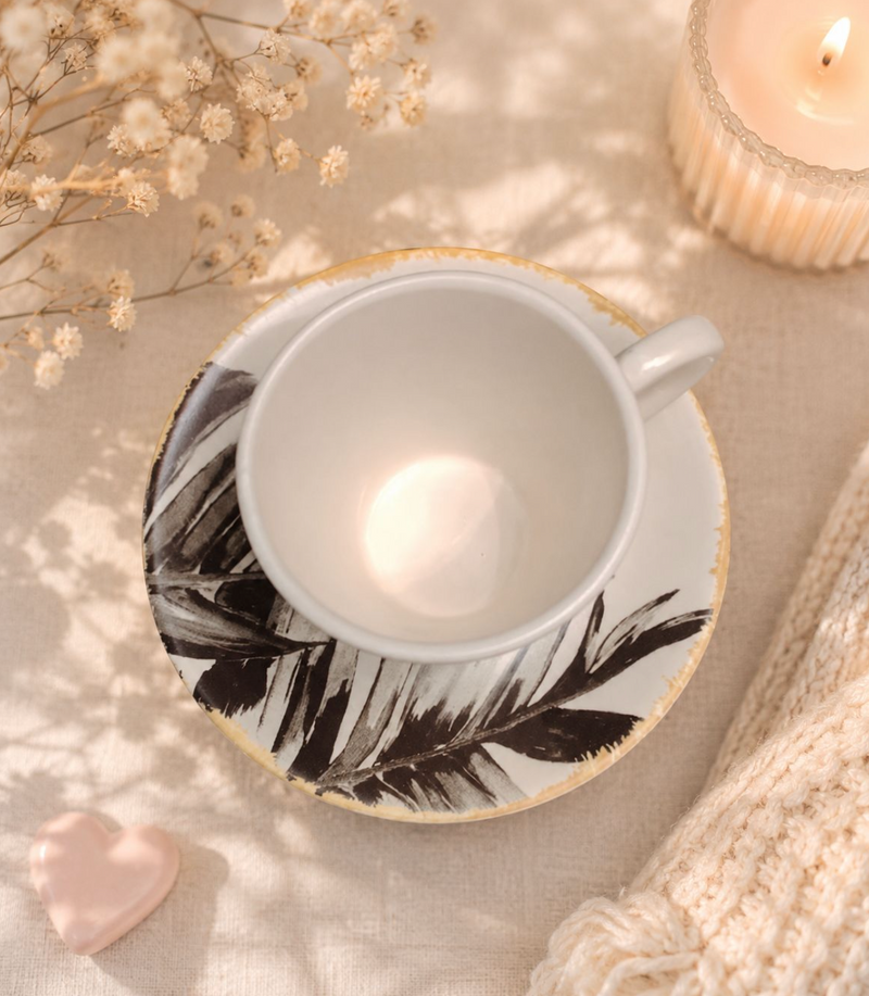 Set Mug Plate White