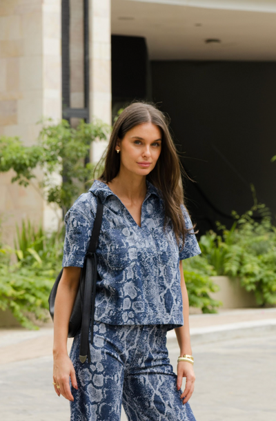 Paula Blouse Cobra Denim
