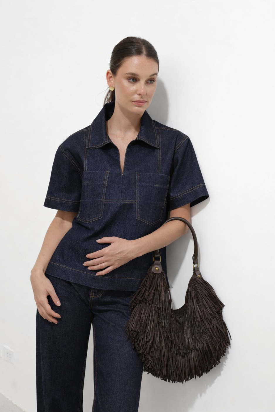 Paula Blouse Indigo Denim