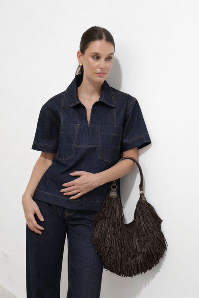 Paula Blouse Indigo Denim