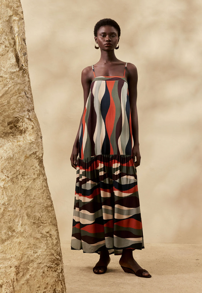 Ara Dress Orange Multi