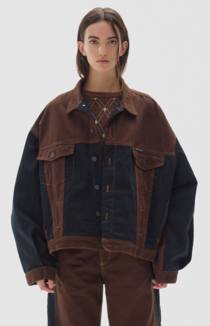 Radio Jacket Brown Navy