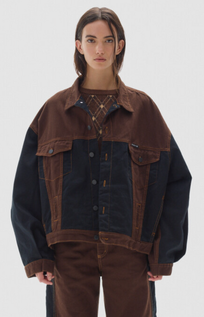Radio Jacket Brown Navy