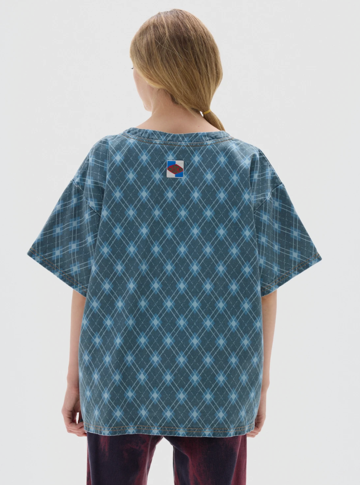 Row T-shirt Print Blue