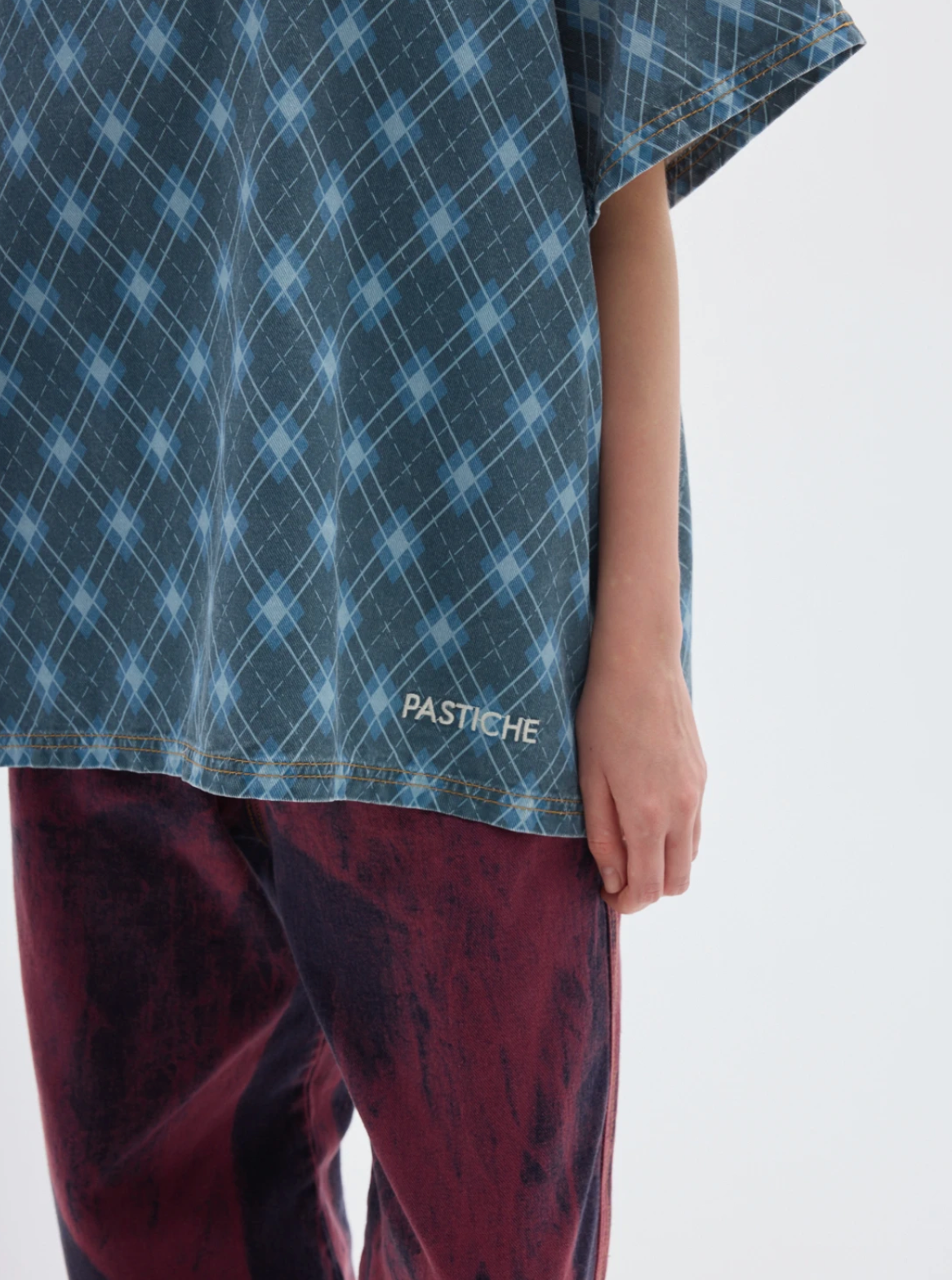 Row T-shirt Print Blue