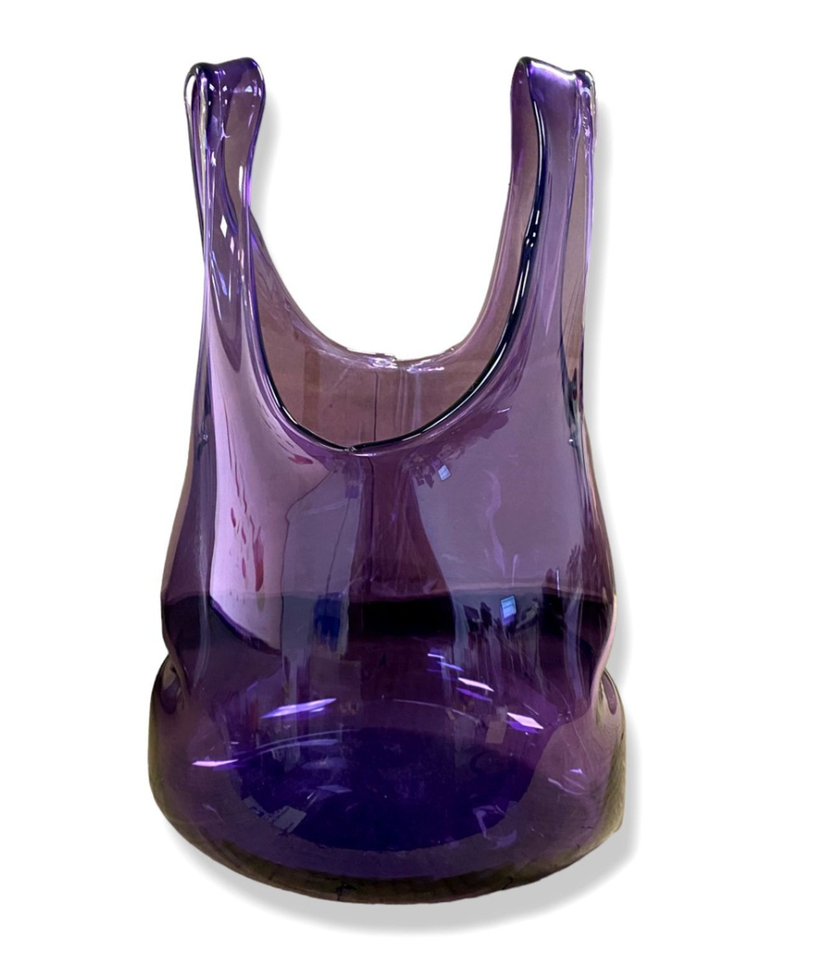 Glass Bag  Amethyst bluish S