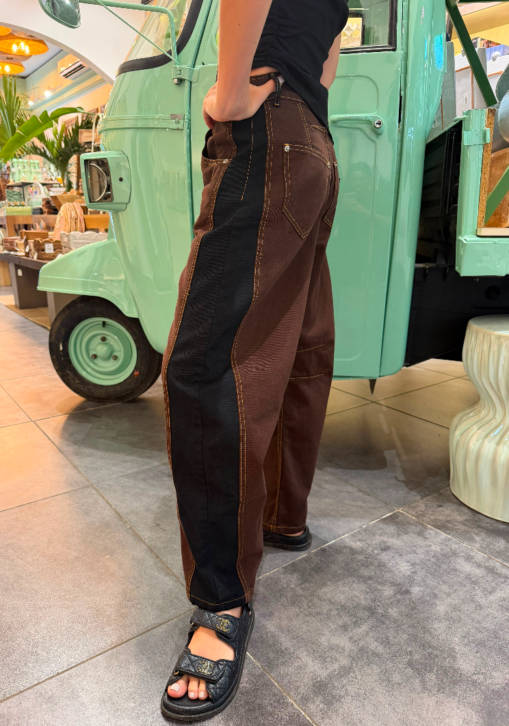 Jean Drum Brown Black