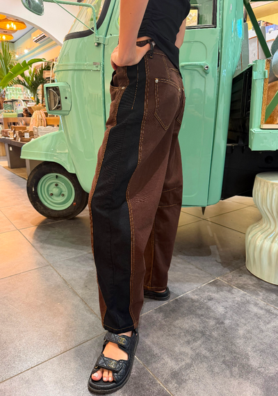 Jean Drum Brown Black