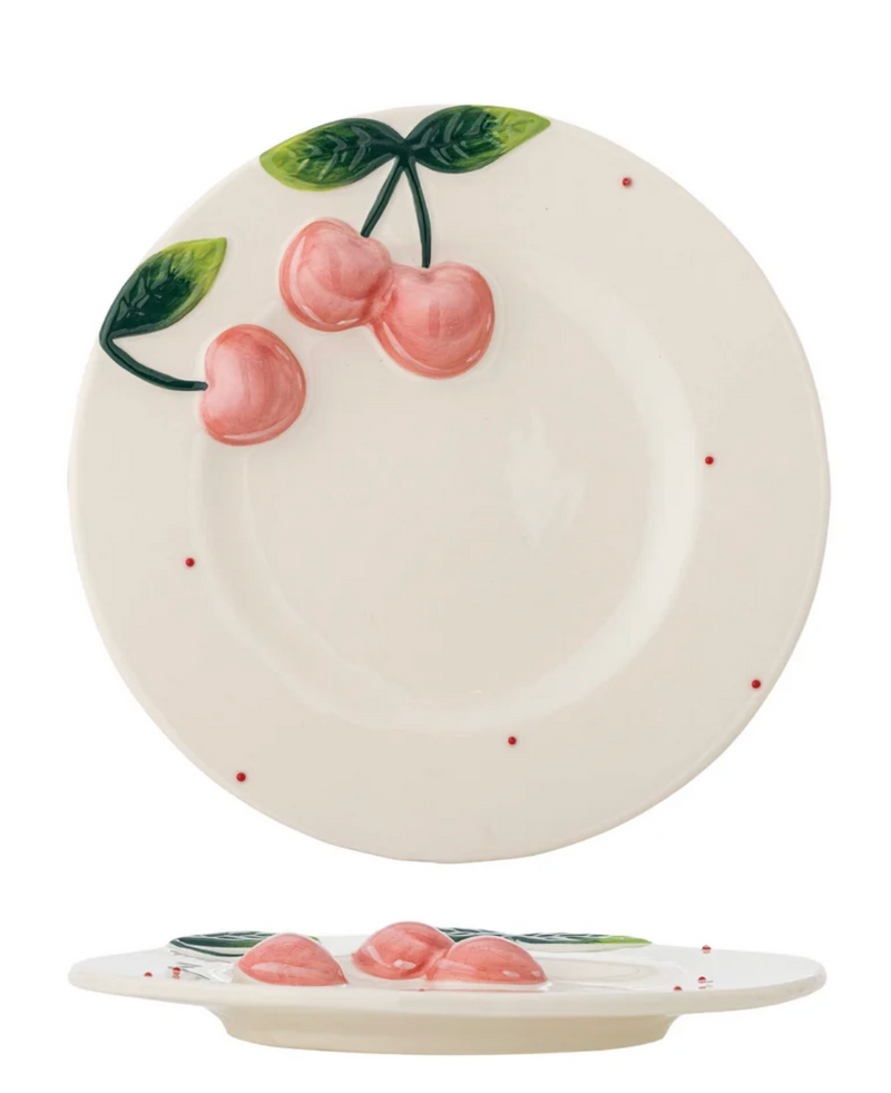 Plate w 3D Cherries