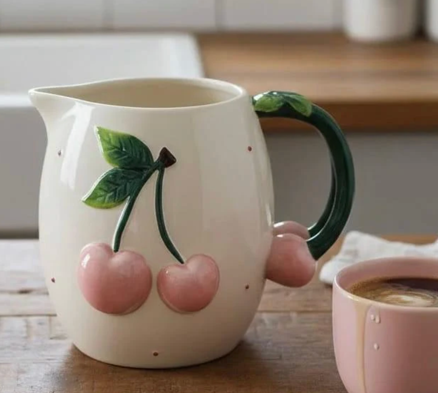 Pitcher w 3D Cherries