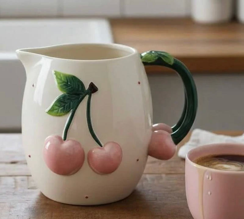 Pitcher w 3D Cherries