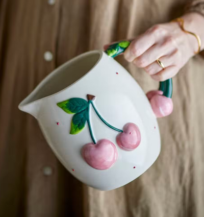 Pitcher w 3D Cherries