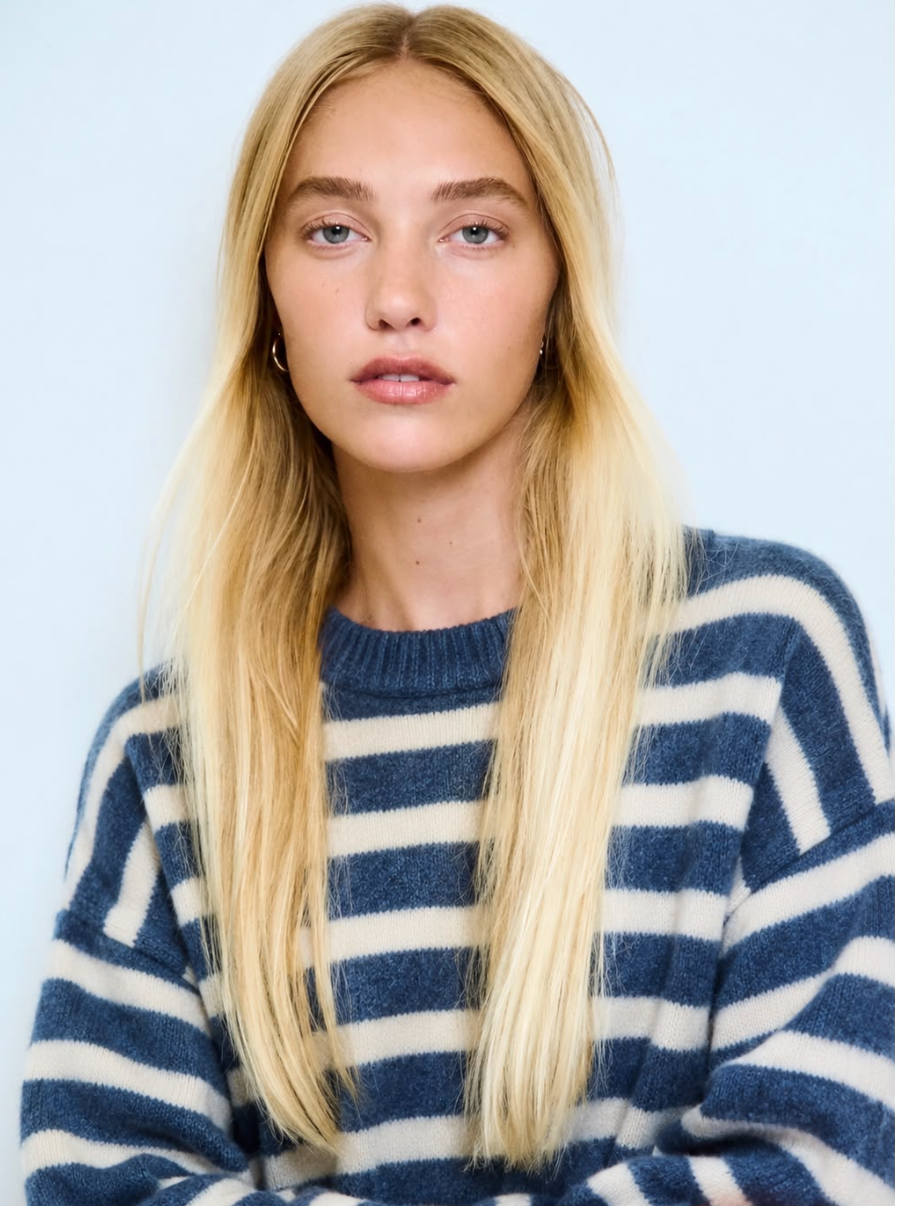 Margot Stripe Sweter Denim Stripe