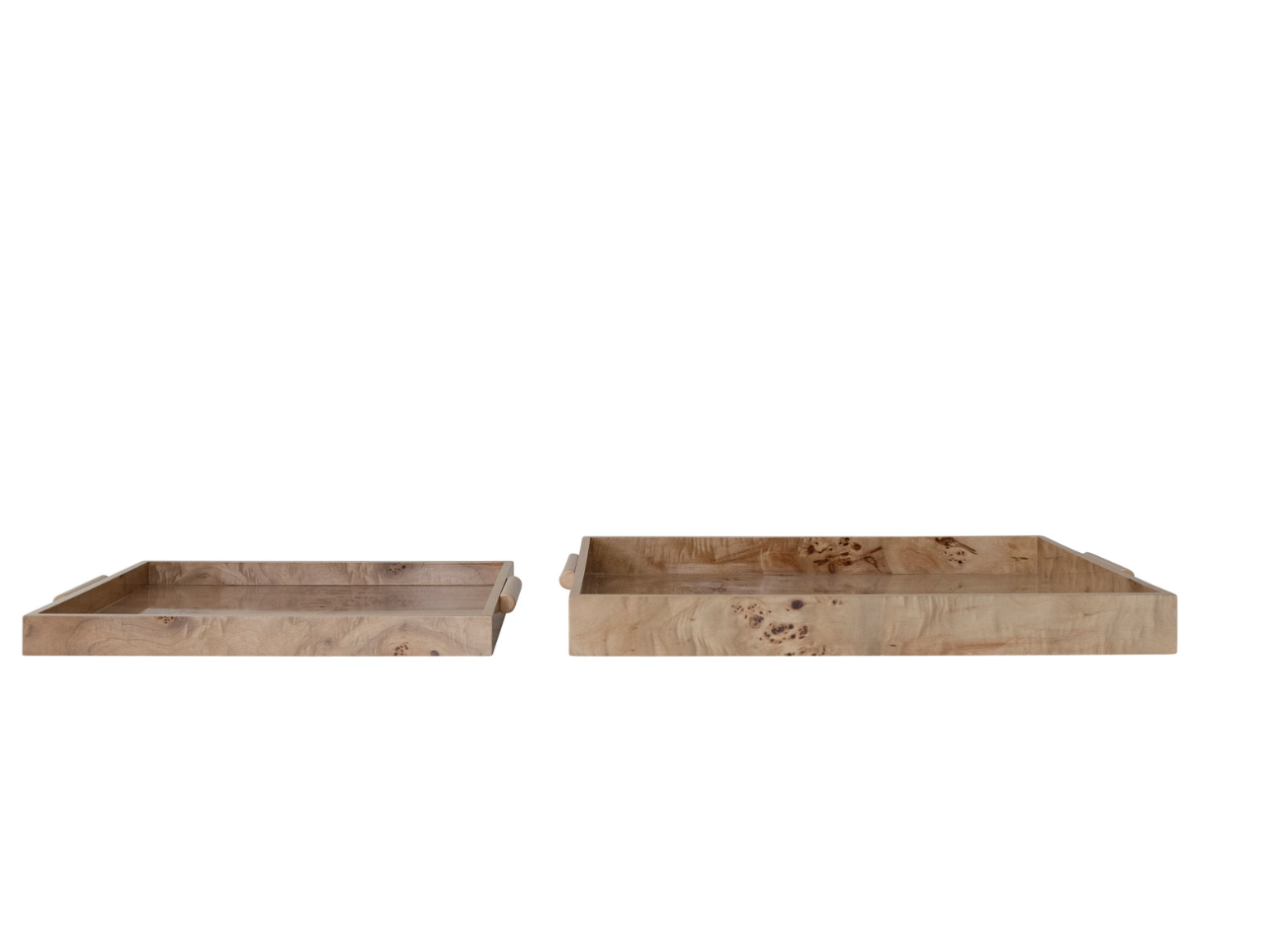 Veneer Trays w Handles Natural
