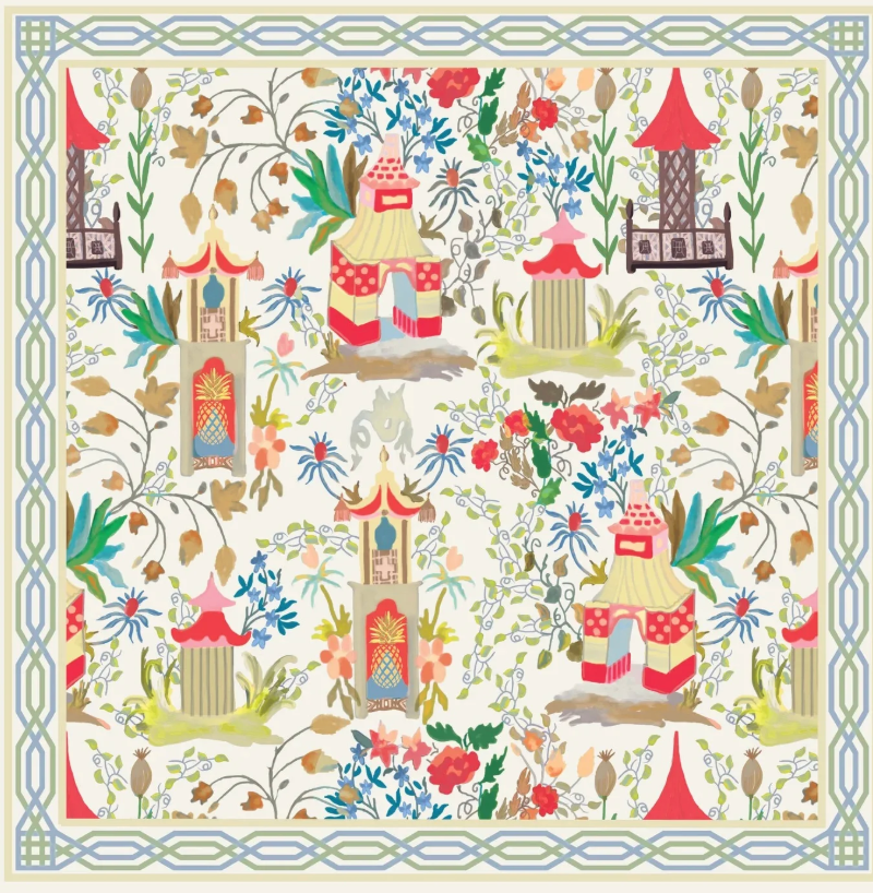 Pagoda Napkins 20 x 20 Set of 4 Multi
