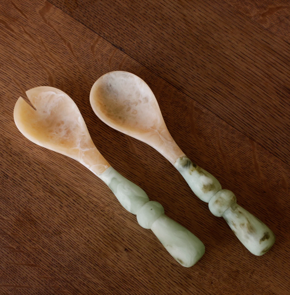 Giada Salad Set Servers Jade Swirl