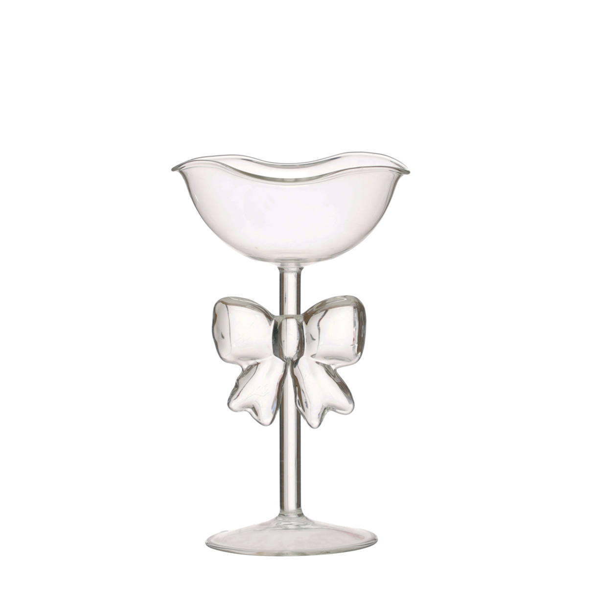 Glass Pedestal Bowl w Bow