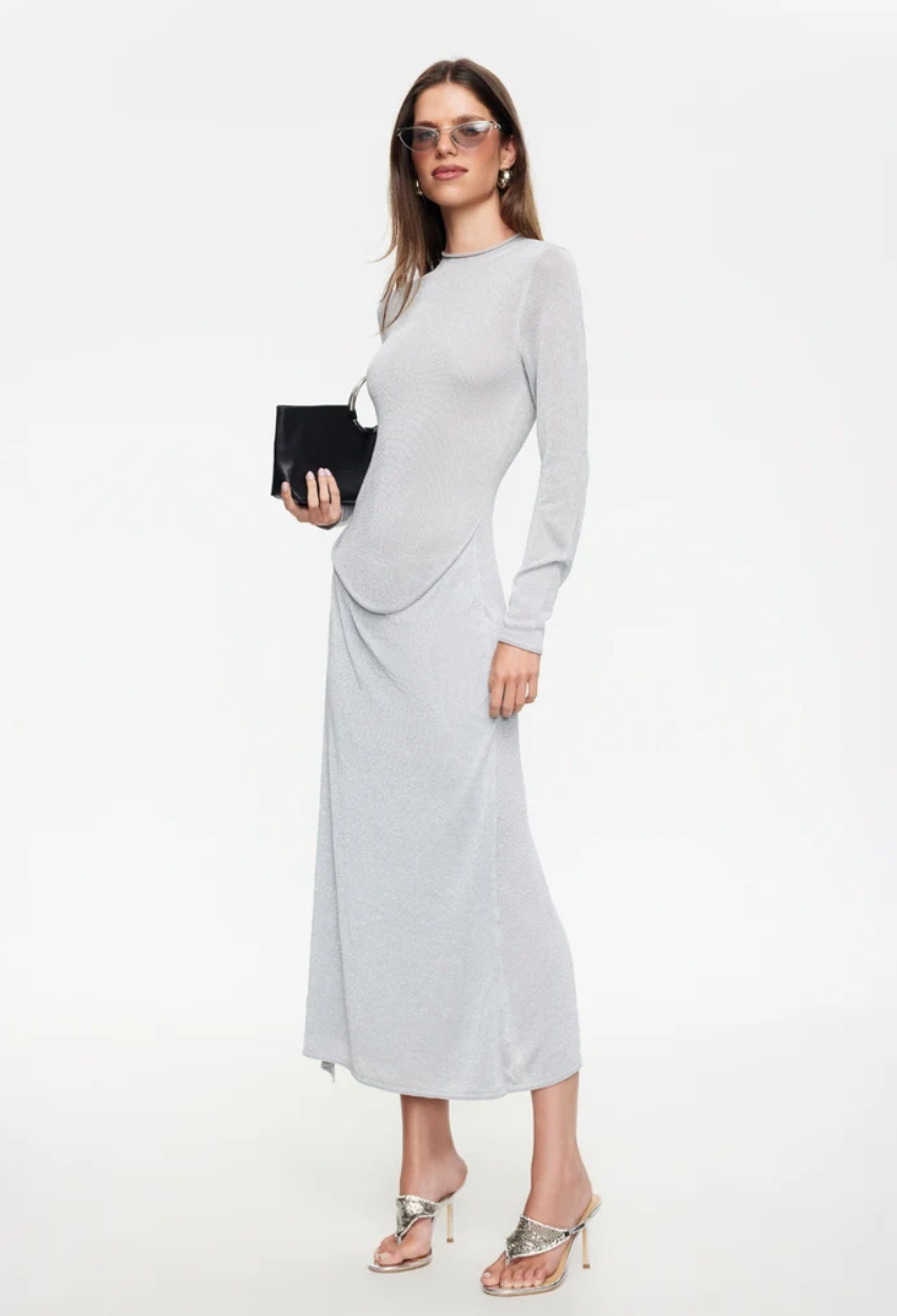Aurora Maxi Dress Silver