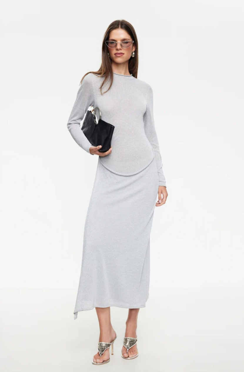 Aurora Maxi Dress Silver