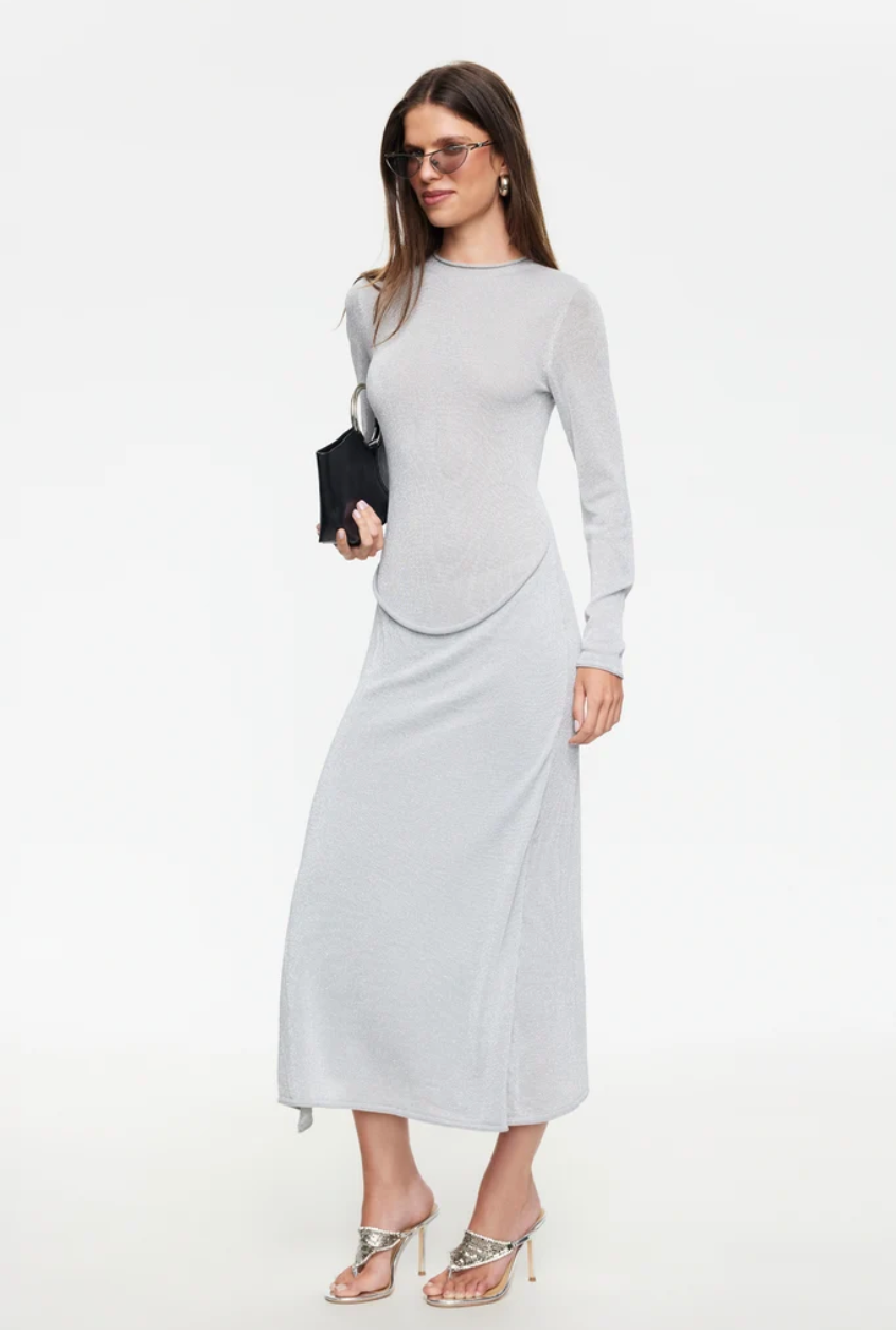 Aurora Maxi Dress Silver