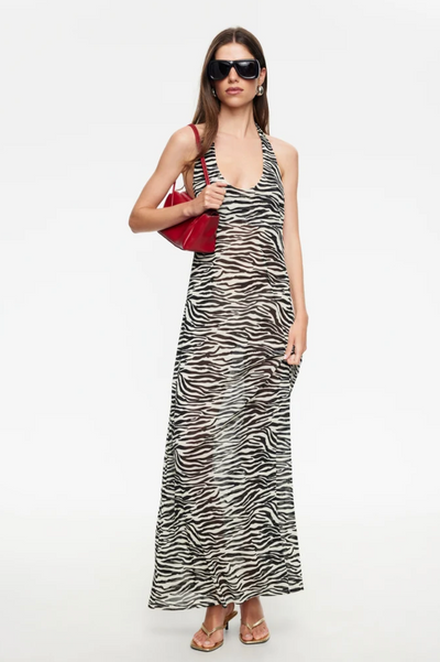 Bare Maxi Dress Noir Tiger