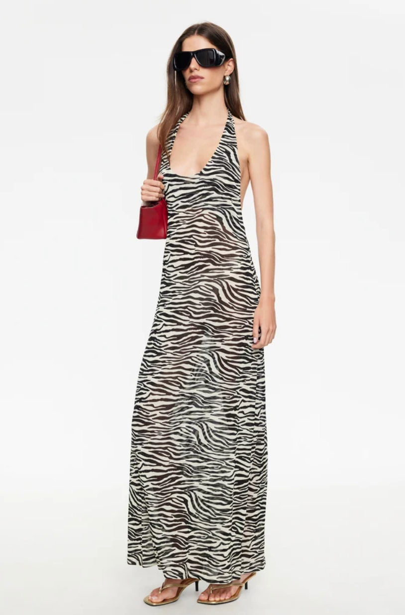 Bare Maxi Dress Noir Tiger