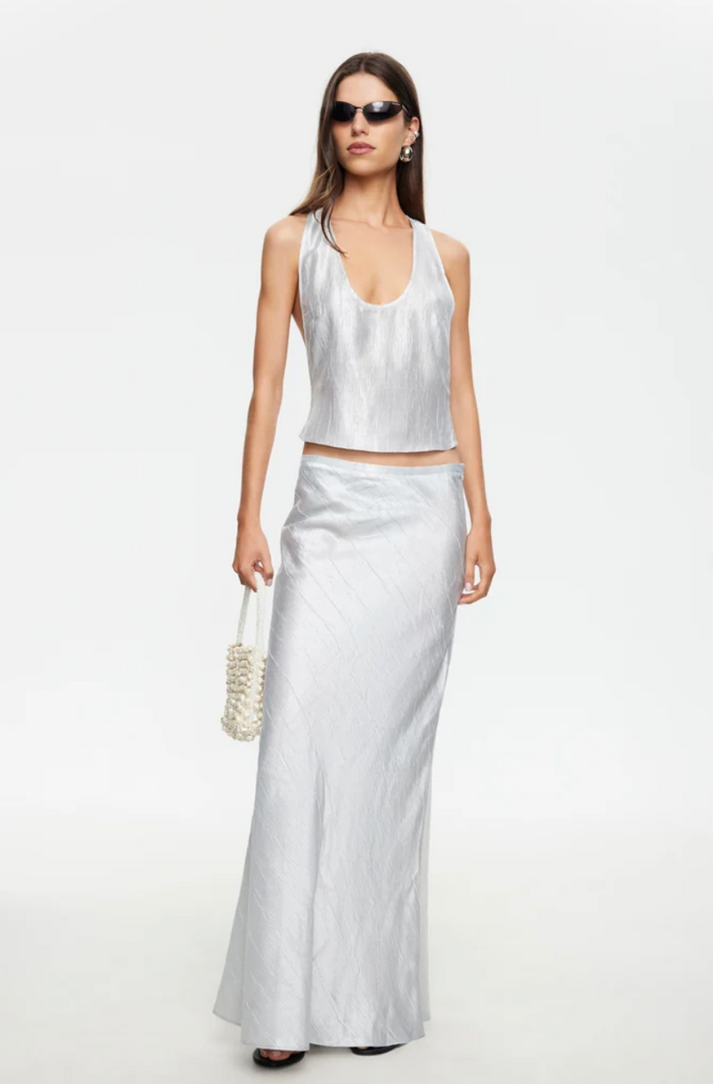 Hudson Maxi Skirt Silver