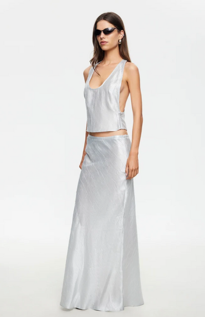 Hudson Maxi Skirt Silver