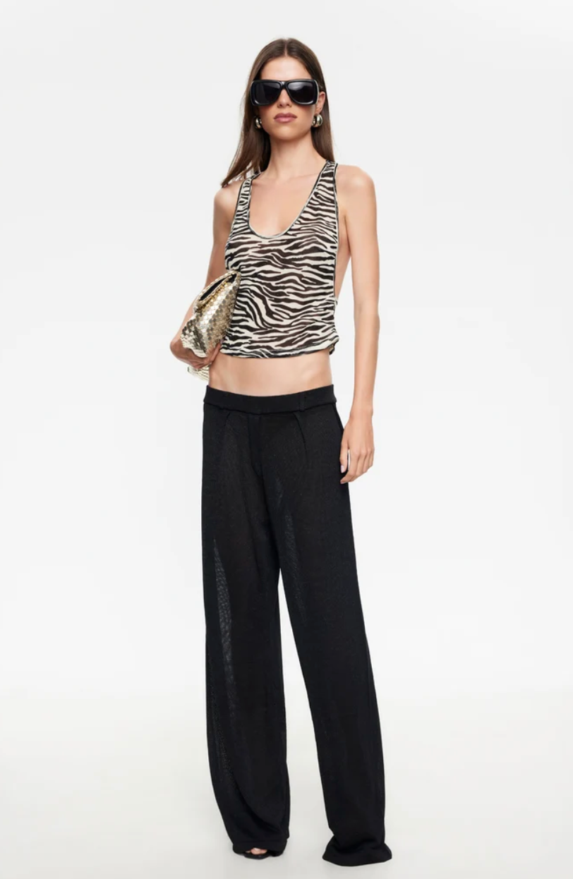 Bari Cami Top Noir Tiger