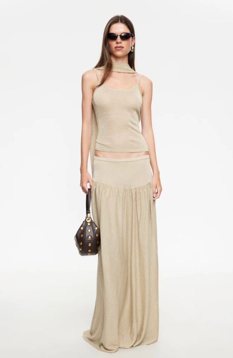 Field of Dreams Maxi Skirt Oyster