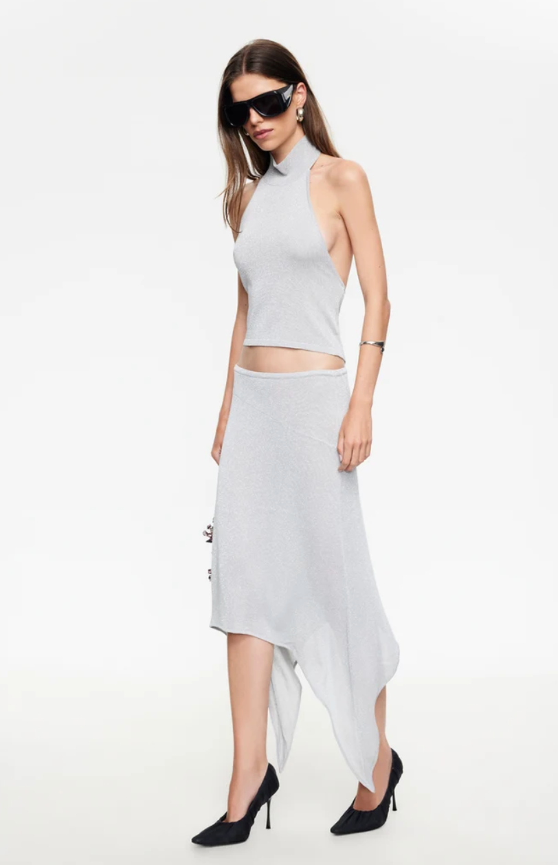 Trophy Midi Skir Silver