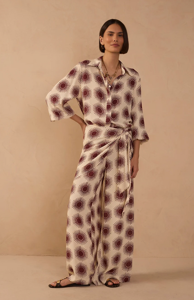 Alejandra Scarf Pant Off White Solaris