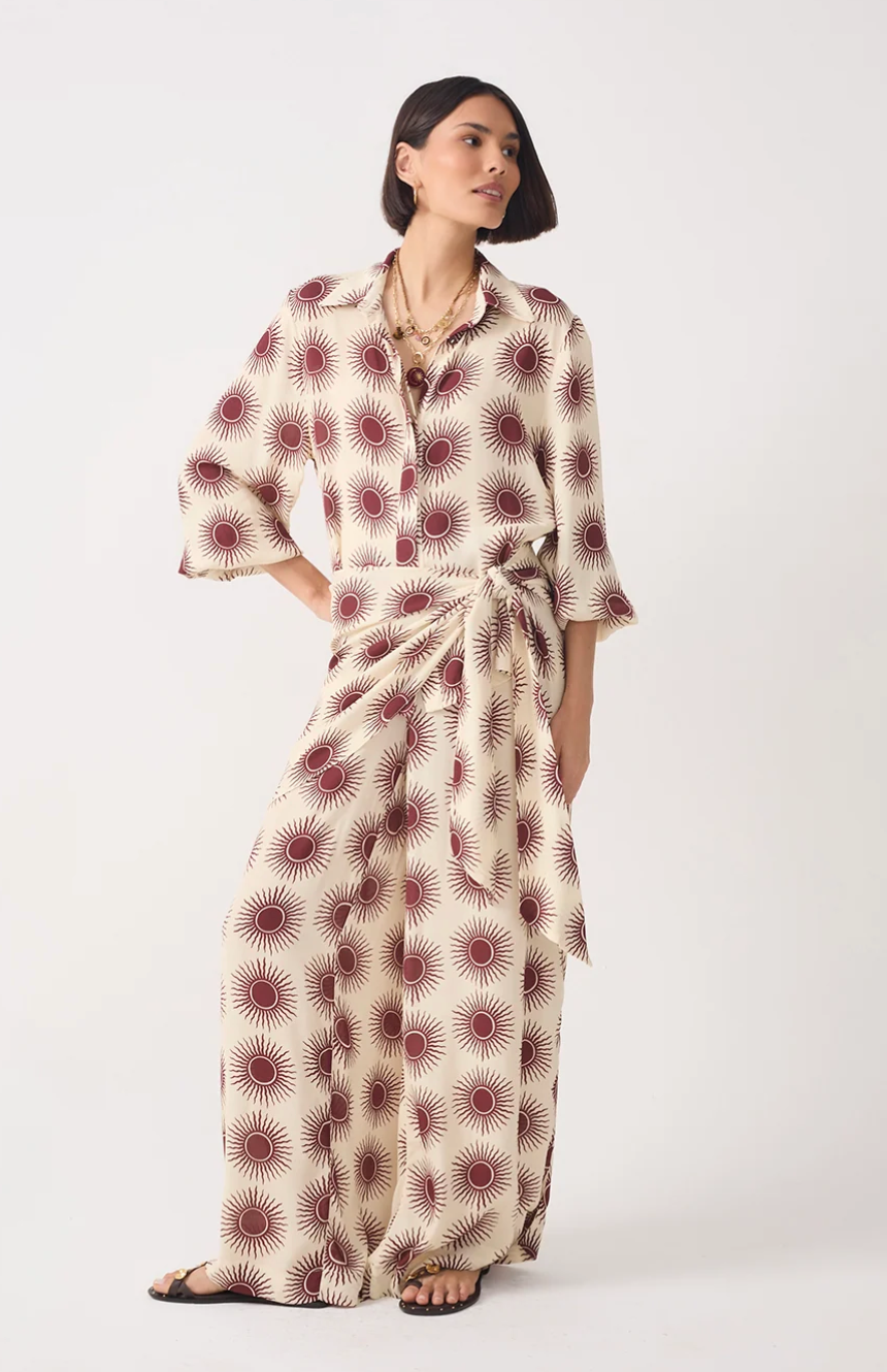 Alejandra Scarf Pant Off White Solaris