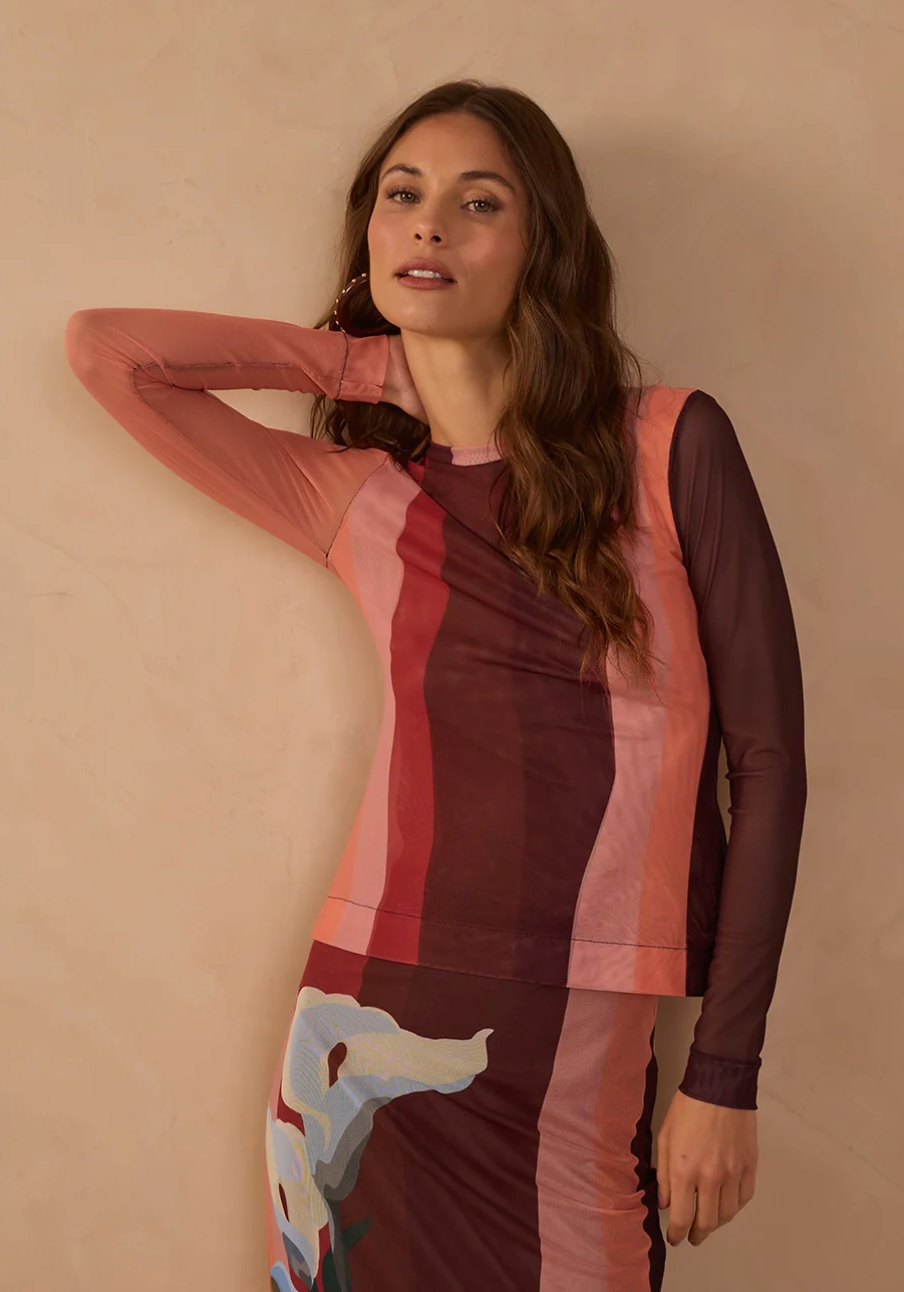 Emma Blouse Mesh Multi