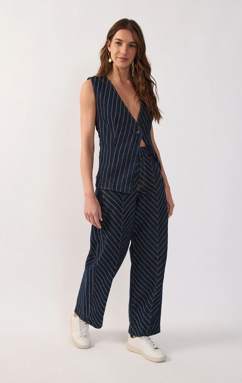 Paula Pant Stripe Denim