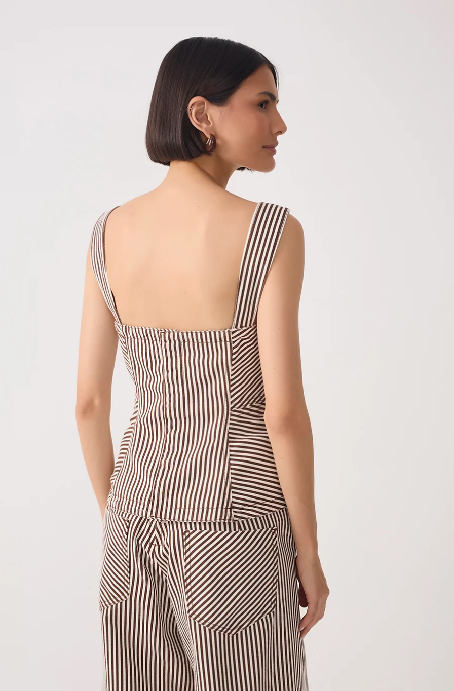 Olivia Corset Top Brown