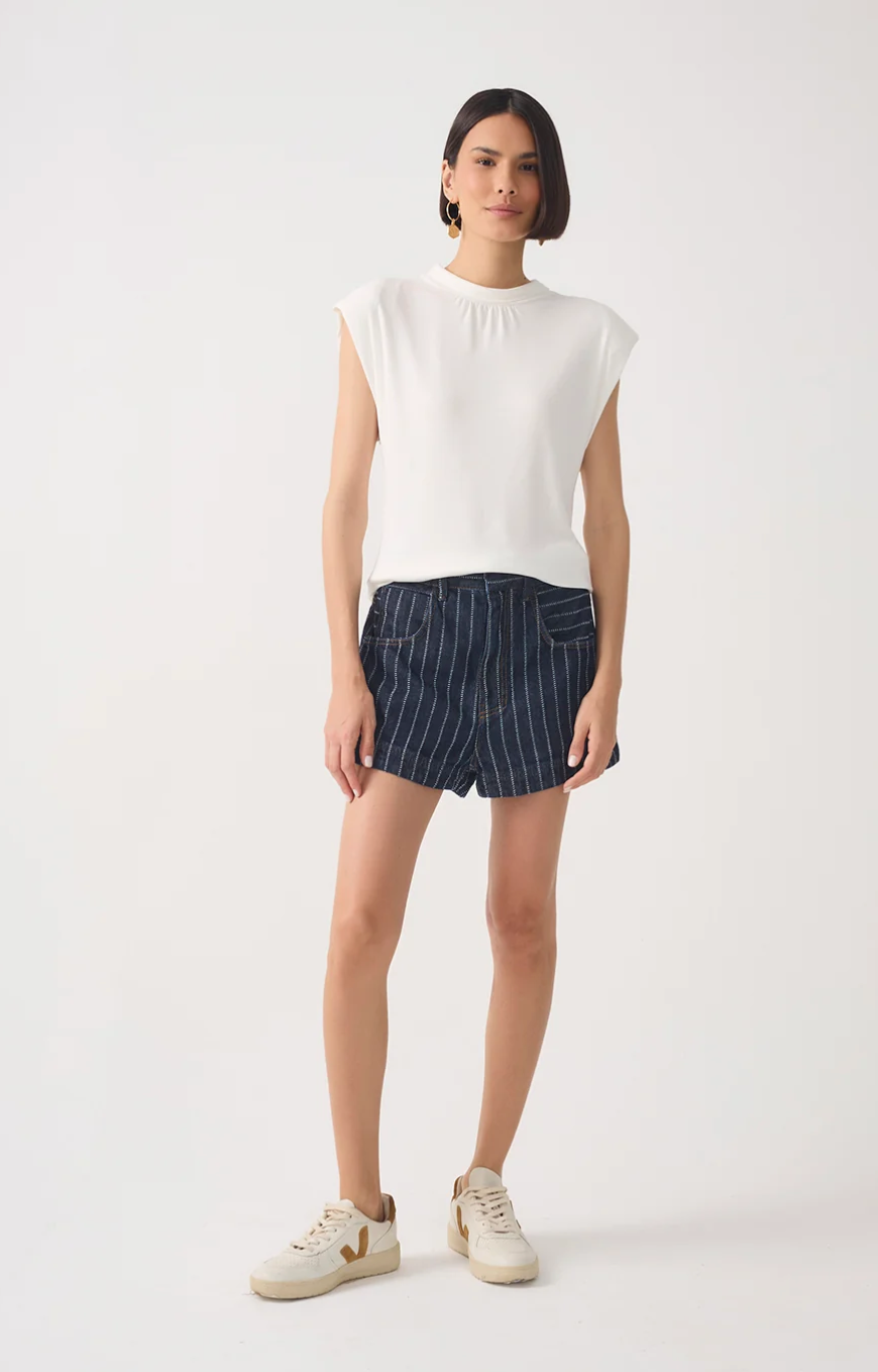 Lucia Short Denim Stripe