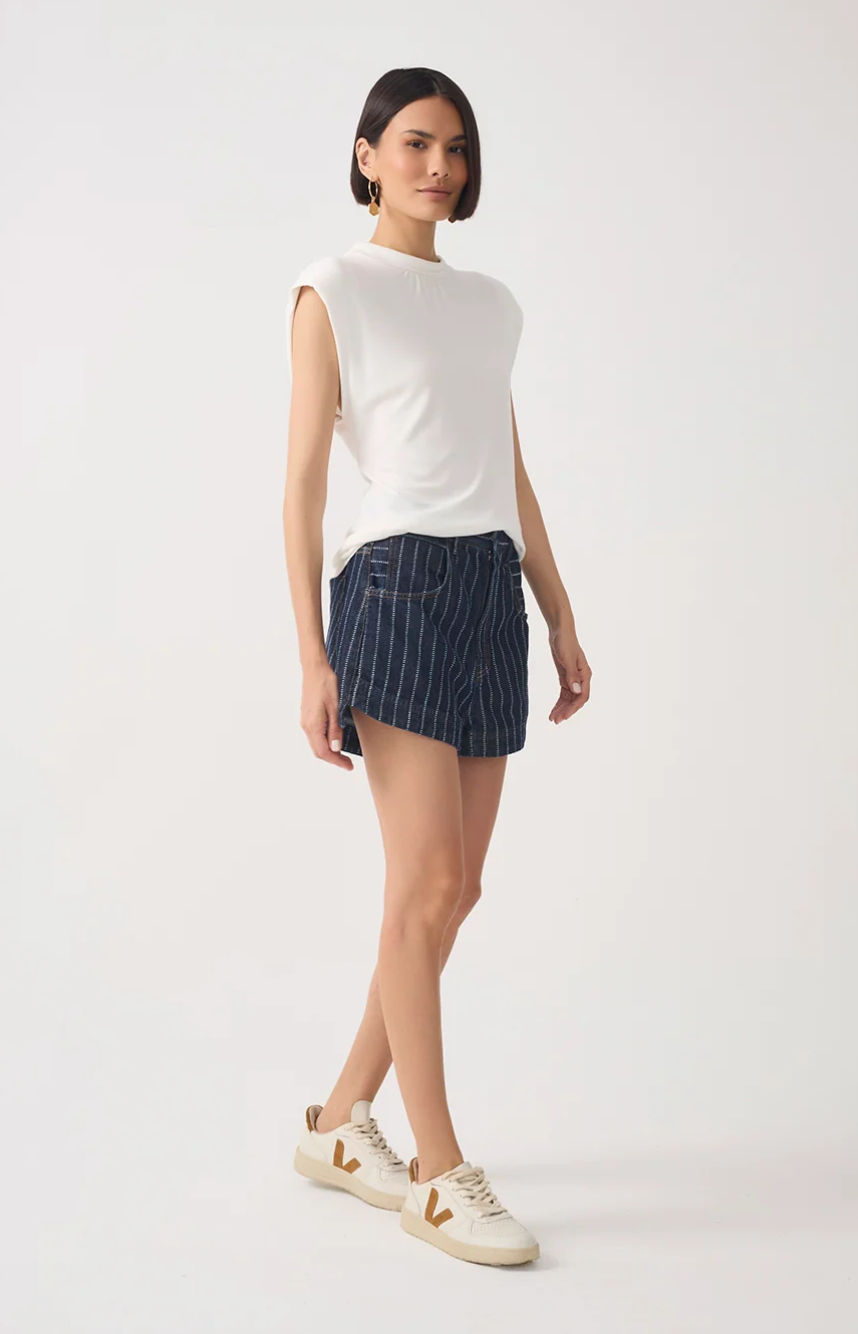 Lucia Short Denim Stripe
