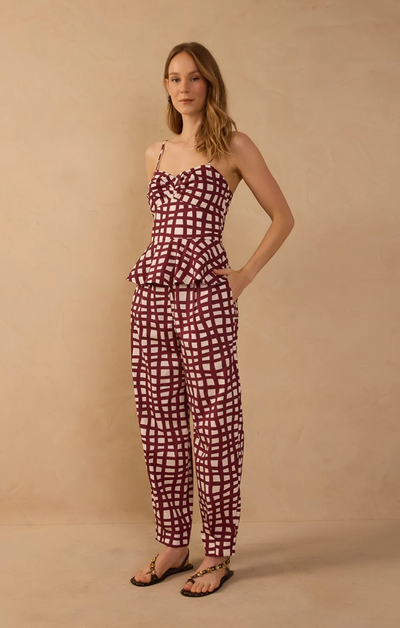 Lia Pockets Pant Wine