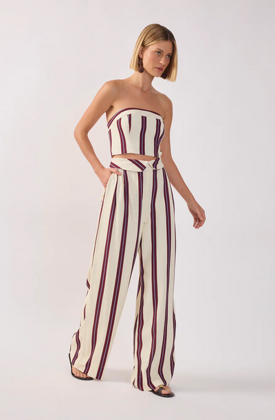 Eva Pant Wine Linear