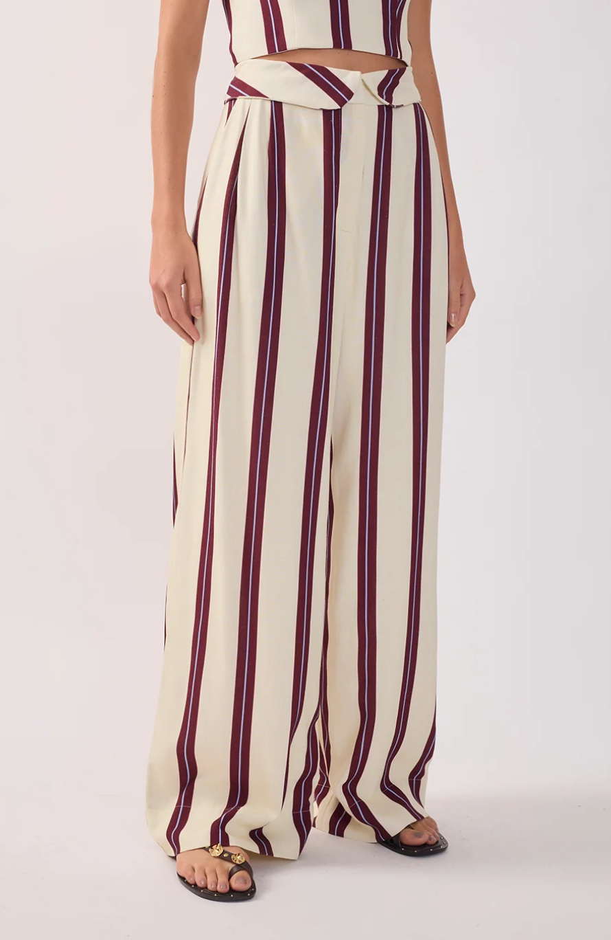 Eva Pant Wine Linear