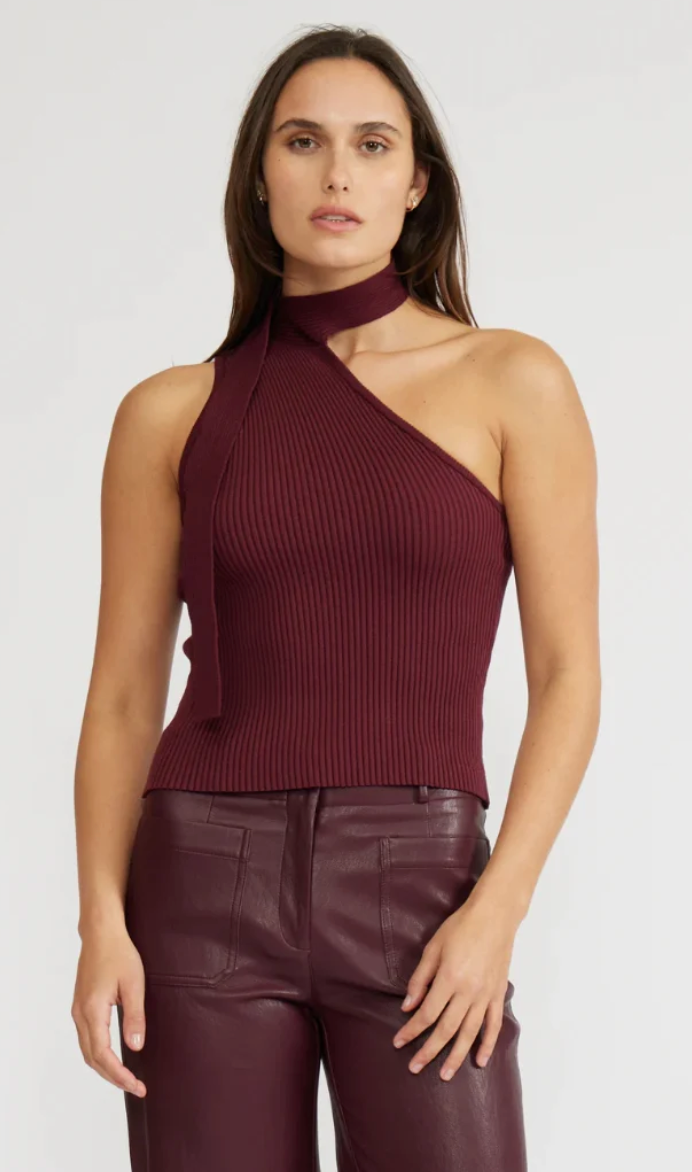 Selah Knit Top Burgundy