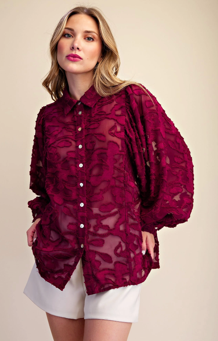 Carol Shirt Burgundy