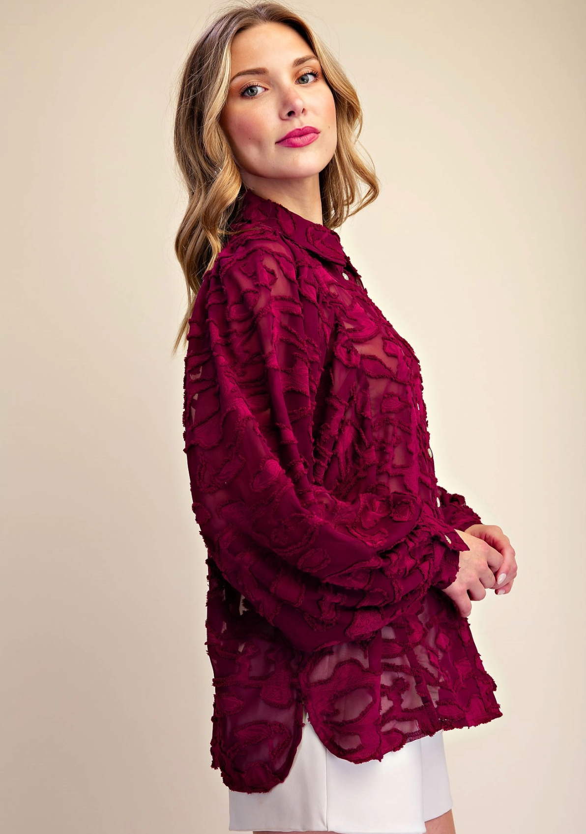 Carol Shirt Burgundy