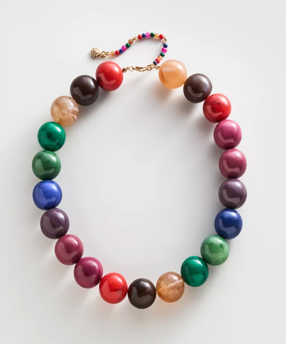 Jane Beaded Necklace Dark Multi