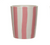 Stoneware Cup w Stripes Pink