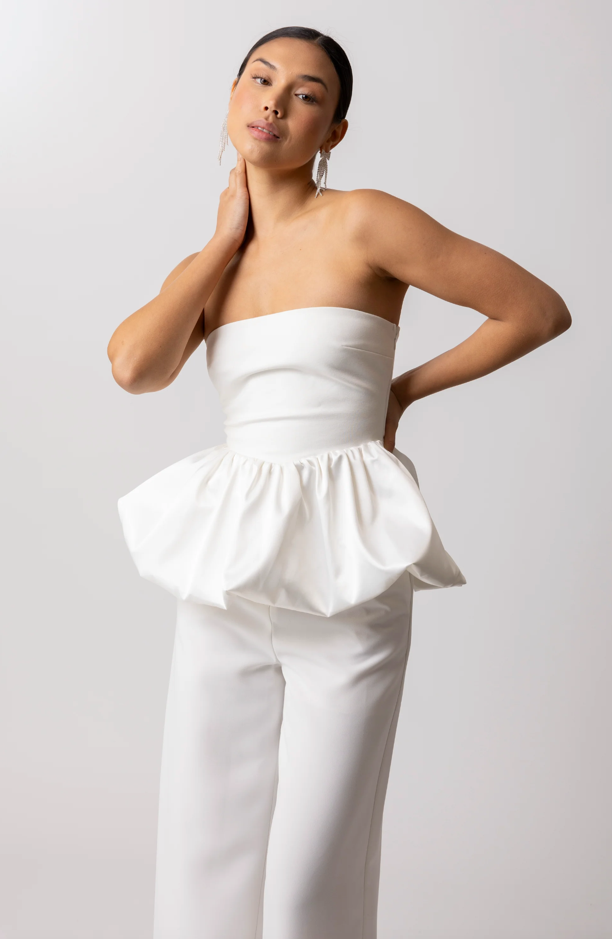 Goldie Strapless Top Ivory