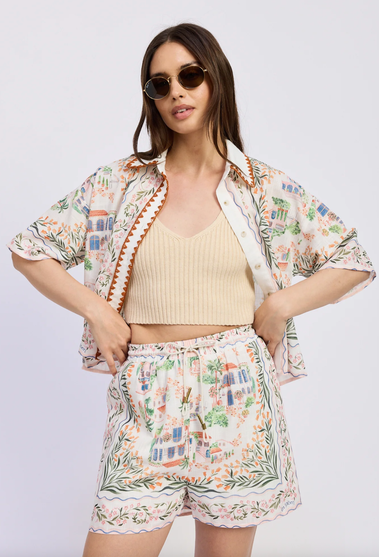 Alaia Short Ivory Terracota