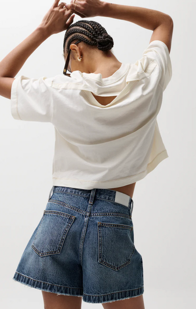 Saige High Rise A line Short Wishbone