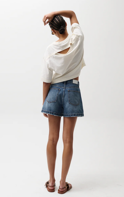 Saige High Rise A line Short Wishbone